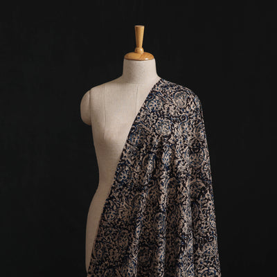 Pedana Hand Block Print Natural Dyed Cotton Kalamkari Fabric 10