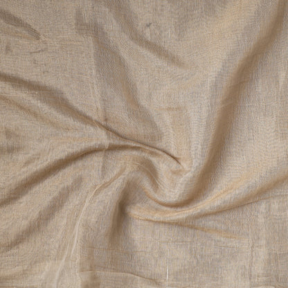 Beige - Traditional Chanderi Silk Handloom Precut Fabric (2 meter)
