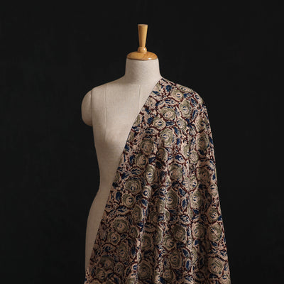 Pedana Hand Block Print Natural Dyed Cotton Kalamkari Fabric 11