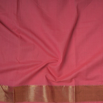 Pink - Traditional Chanderi Silk Handloom Precut Fabric (1 meter)