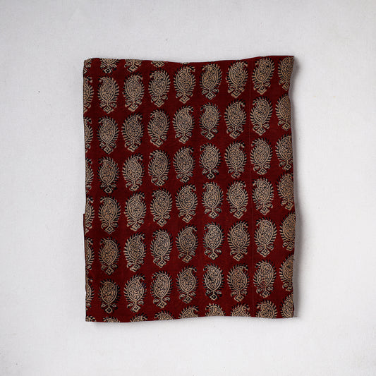 Red - Traditional Chanderi Silk Handloom Precut Fabric (2 meter)