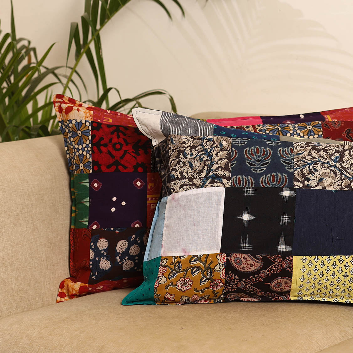 Set of 2 Patchwork Pillow Covers 54