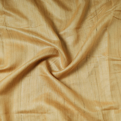 Beige - Vidarbha Handloom Pure Tussar Ghicha Silk Precut Fabric 02