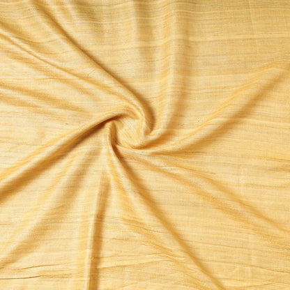 Yellow - Vidarbha Handloom Pure Tussar Ghicha Silk Precut Fabric 05