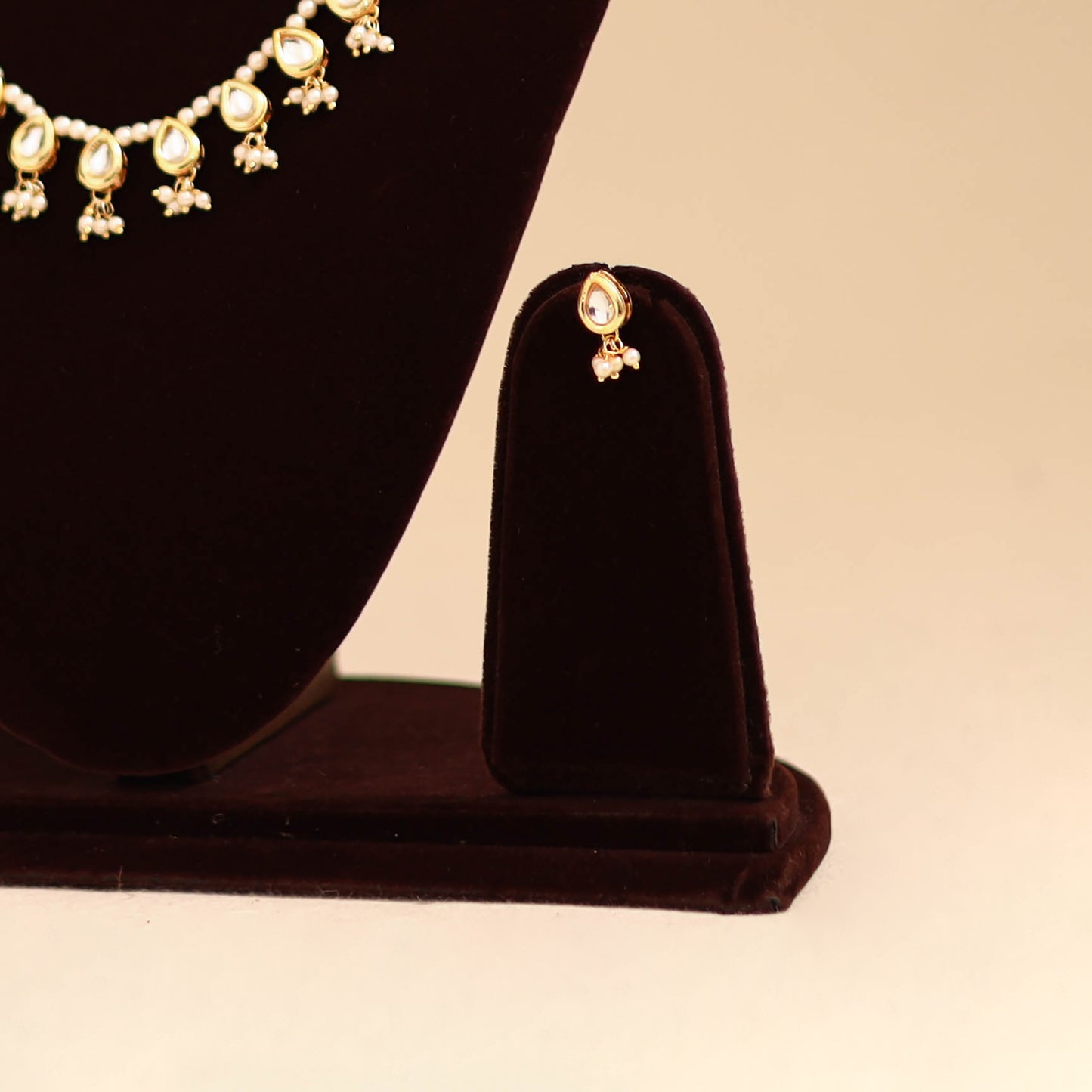 Yellow - handmade kundan work choker necklace set 38