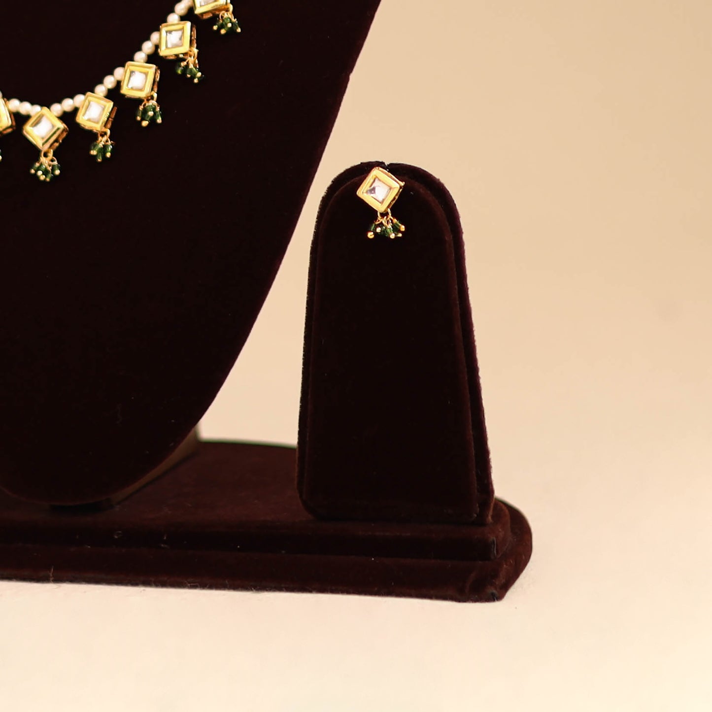 Yellow - handmade kundan work choker necklace set 39