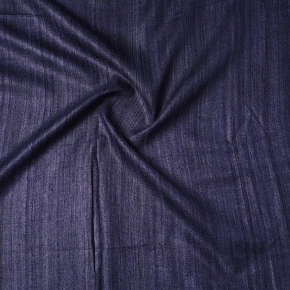 Blue - Vidarbha Handloom Pure Tussar Ghicha Silk Precut Fabric 09