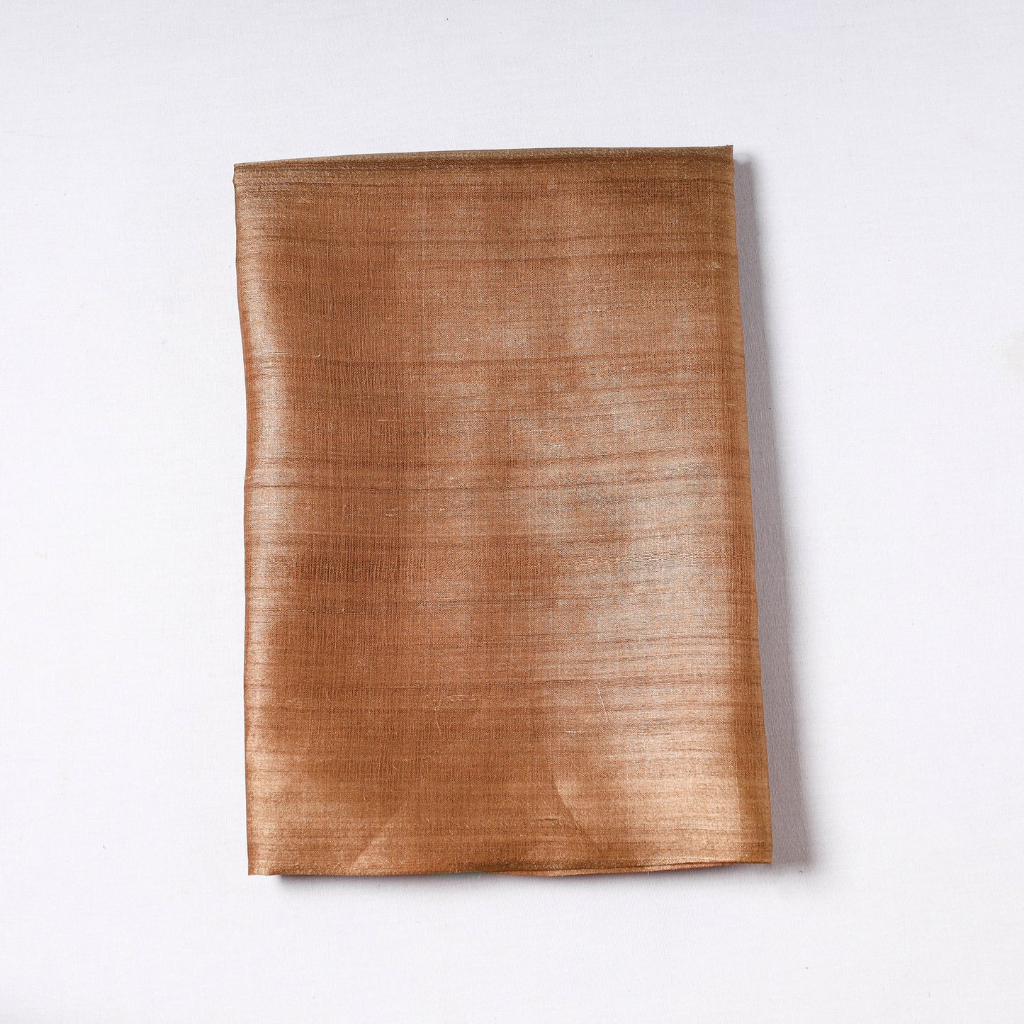 Brown - Vidarbha Handloom Pure Tussar Ghicha Silk Precut Fabric (1.85 meter) 10
