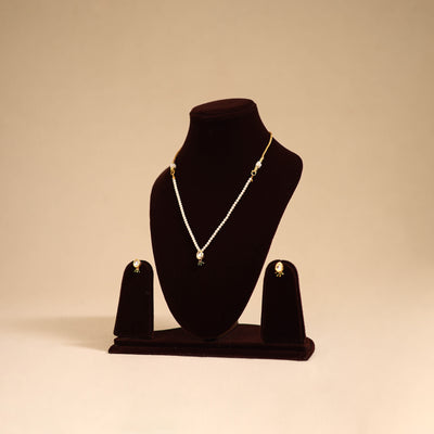 White - handmade kundan work choker necklace set 44