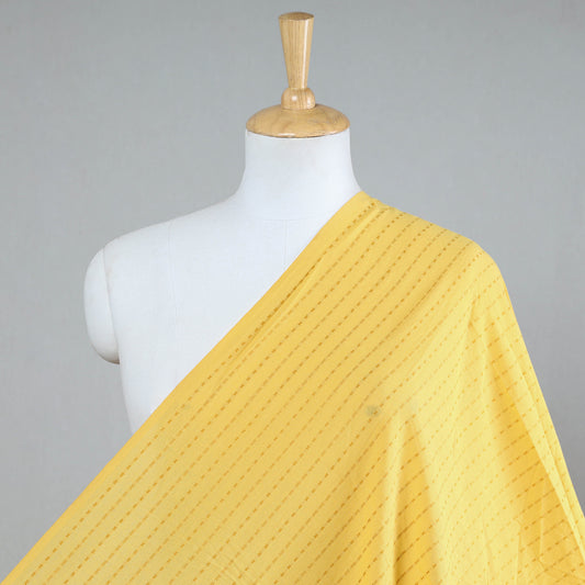 Yellow - Prewashed Jacquard Cotton Fabric