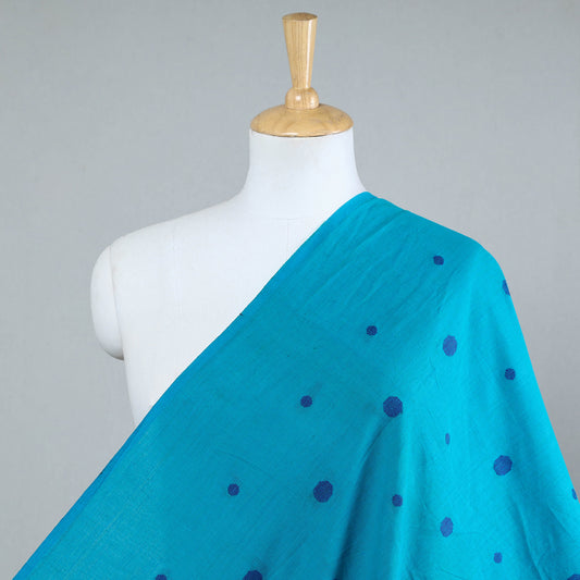 Blue - Prewashed Jacquard Cotton Fabric