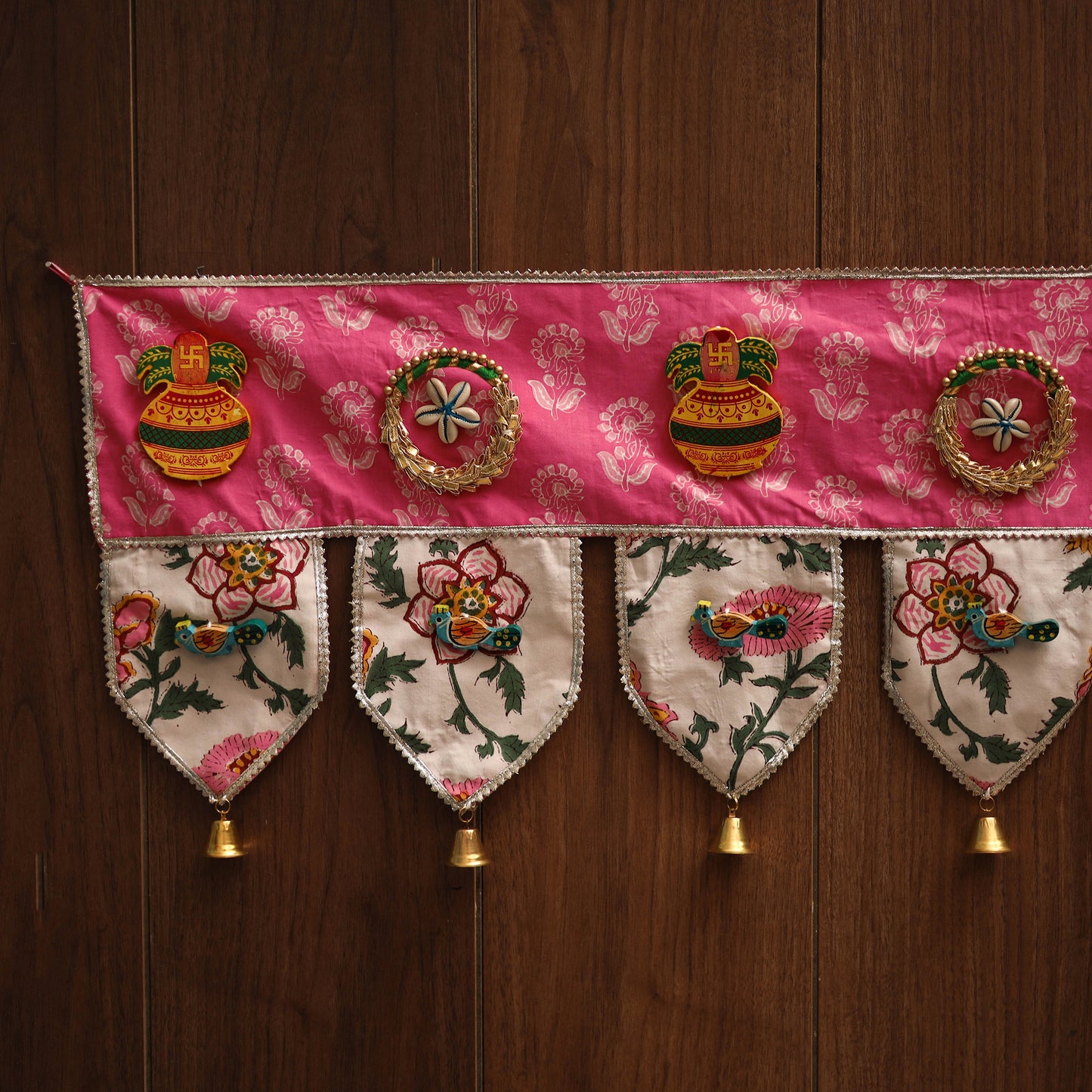 Handmade fabric toran for festive decor 74 - handcrafted