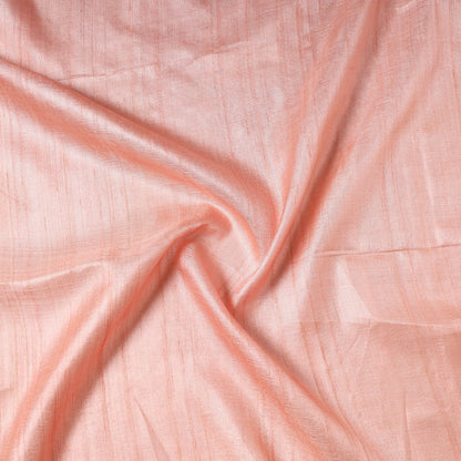 Peach - Vidarbha Handloom Pure Tussar Ghicha Silk Precut Fabric (1.45 meter) 18