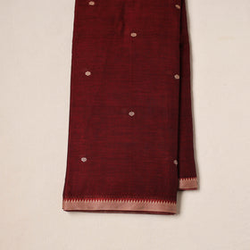 Dharwad Cotton Buti Plain Fabric with Thread Border 01