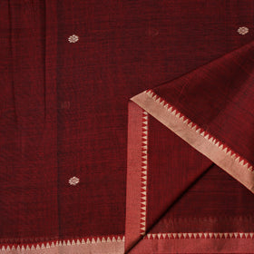 Dharwad Cotton Buti Plain Fabric with Thread Border 01