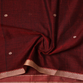 Dharwad Cotton Buti Plain Fabric with Thread Border 01