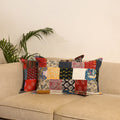 Set of 2 Patchwork Pillow Covers 74