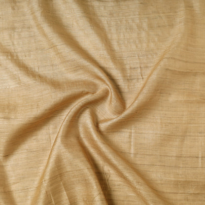 Beige - Vidarbha Handloom Pure Tussar x Katia Silk Precut Fabric (2.65 meter) 23