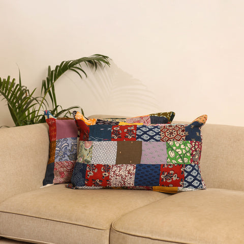Set of 2 Patchwork Pillow Covers 75