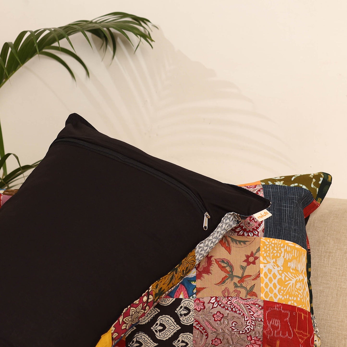 Set of 2 Patchwork Pillow Covers 75