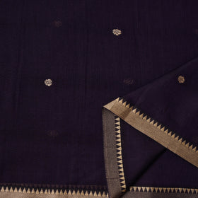 Dharwad Cotton Buti Plain Fabric with Thread Border 04