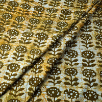 Green - Hand Batik Printed Pure Cotton Fabric