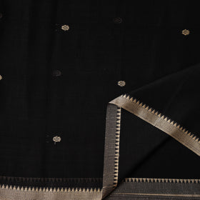 Dharwad Cotton Buti Plain Fabric with Thread Border 05