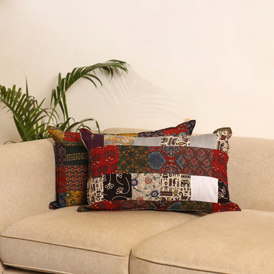 Set of 2 Patchwork Pillow Covers 78