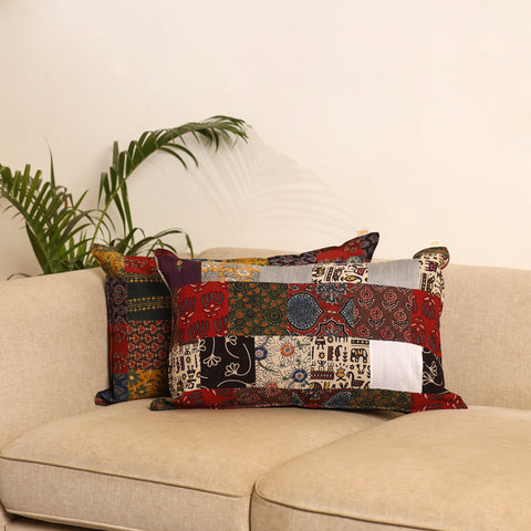 Set of 2 Patchwork Pillow Covers 78