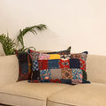 Set of 2 Patchwork Pillow Covers 80