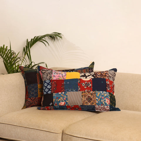 Set of 2 Patchwork Pillow Covers 80
