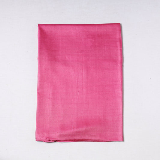 Pink - Vidarbha Handloom Pure Tussar x Katia Silk Precut Fabric (1 meter) 29