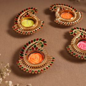 Enamel work tealight candle holder (set of 4) 10