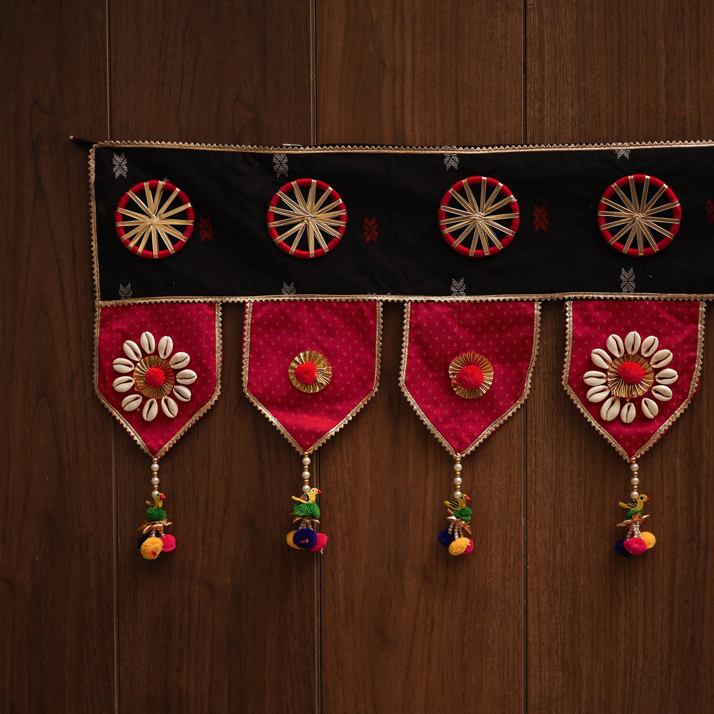 Handmade fabric toran for festive decor 84 - handcrafted