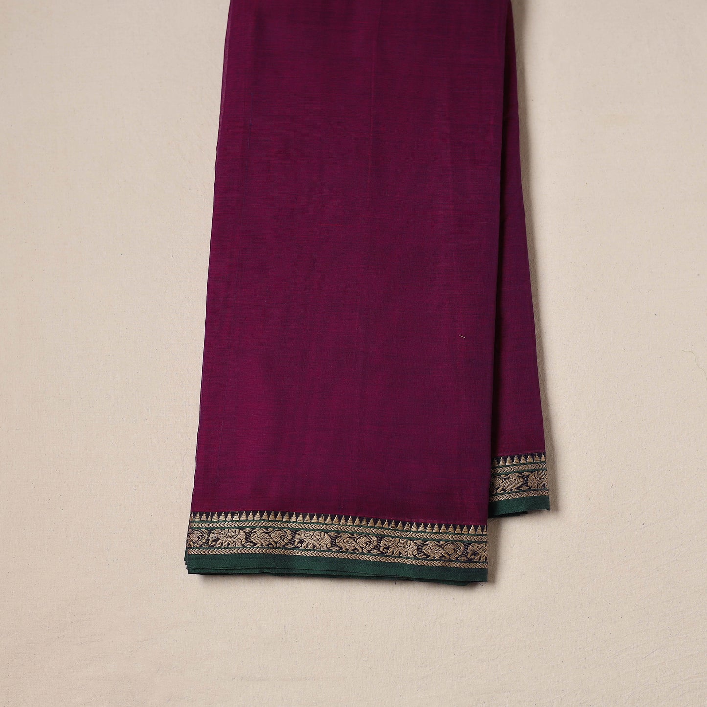Dharwad Cotton Plain Fabric with Thread Border 09