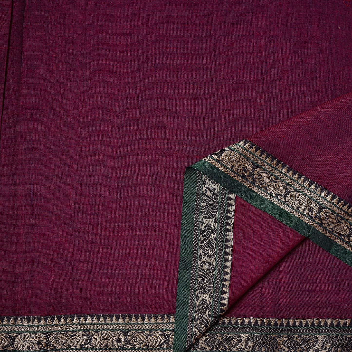 Dharwad Cotton Plain Fabric with Thread Border 09