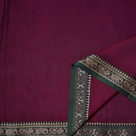 Dharwad Cotton Plain Fabric with Thread Border 09