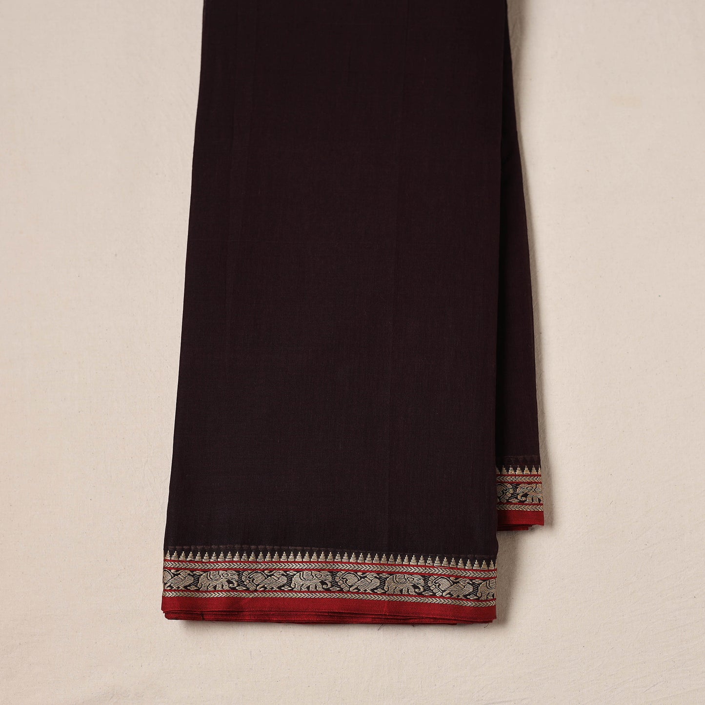 Dharwad Cotton Plain Fabric with Thread Border 10