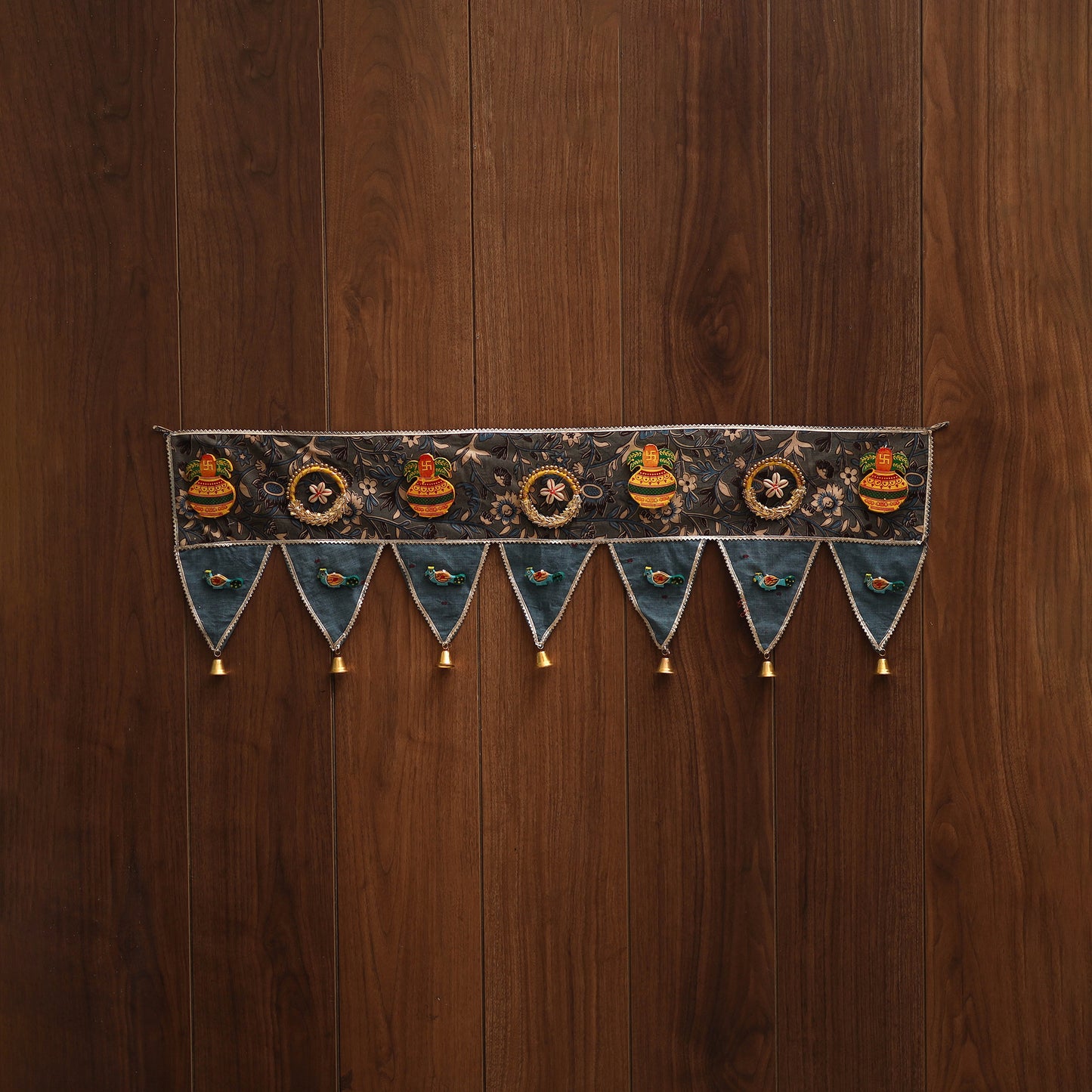 Handmade fabric toran for festive decor 87 - handcrafted