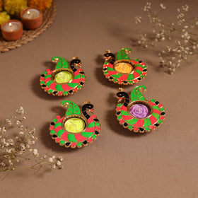 Enamel work tealight candle holder (set of 4) 15