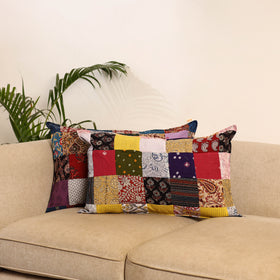 Set of 2 Patchwork Pillow Covers 86