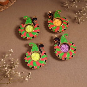 Enamel work tealight candle holder (set of 4) 15