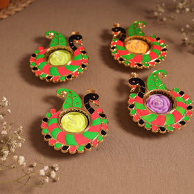 Enamel work tealight candle holder (set of 4) 15