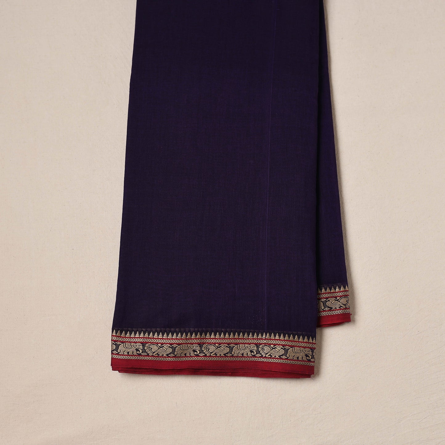 Dharwad Cotton Plain Fabric with Thread Border 12