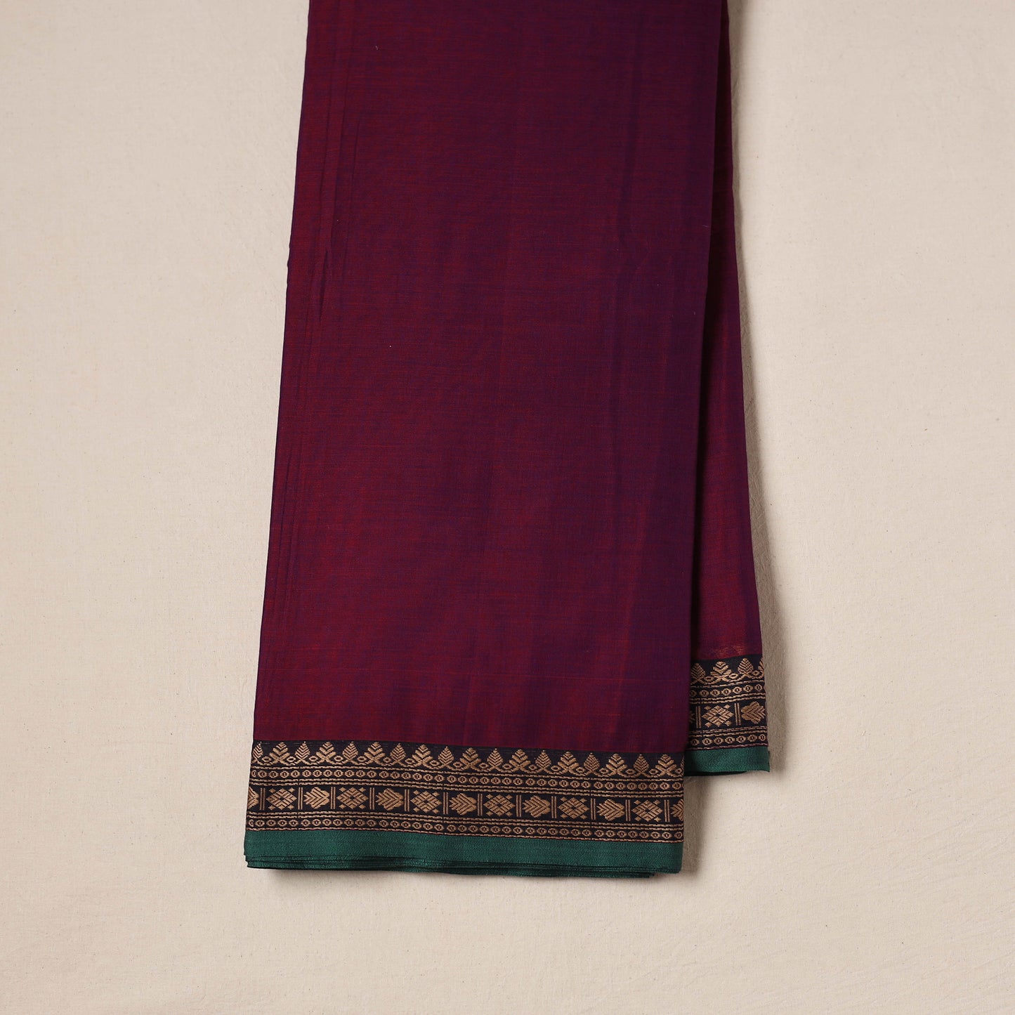 Dharwad Cotton Plain Fabric with Thread Border 13