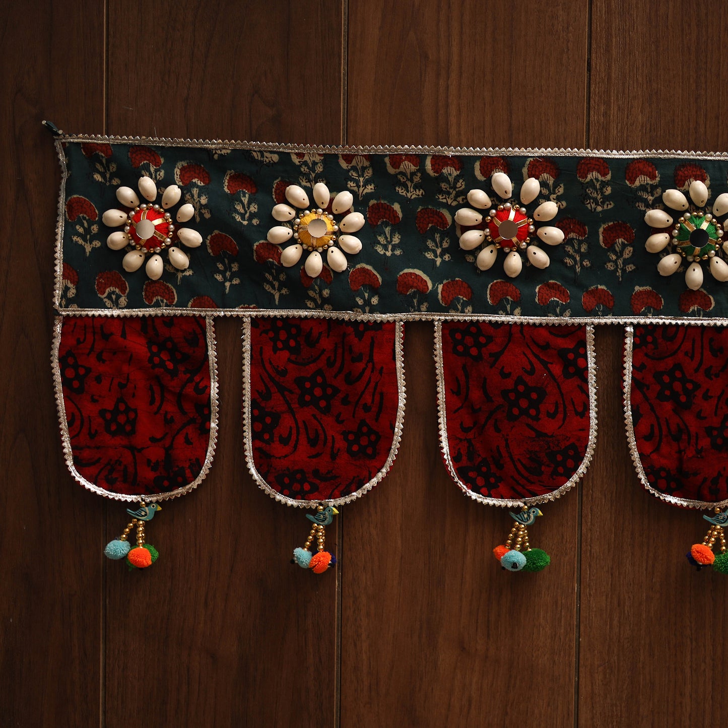 Handmade fabric toran for festive decor 91 - handcrafted