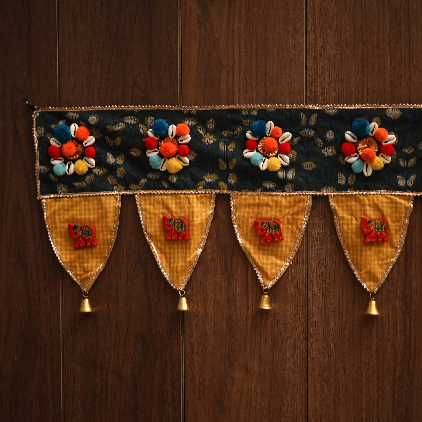 Handmade fabric toran for festive decor 92 - handcrafted