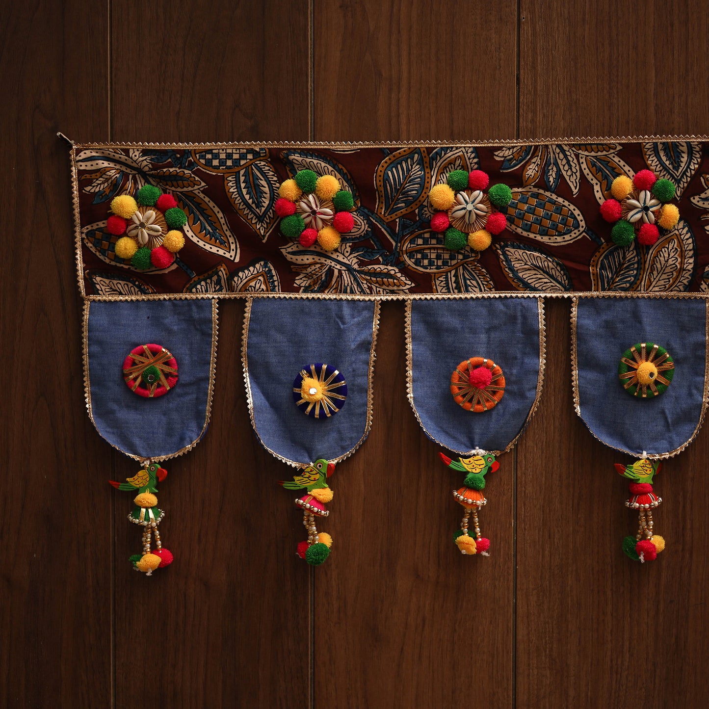 Handmade fabric toran for festive decor 93 - handcrafted