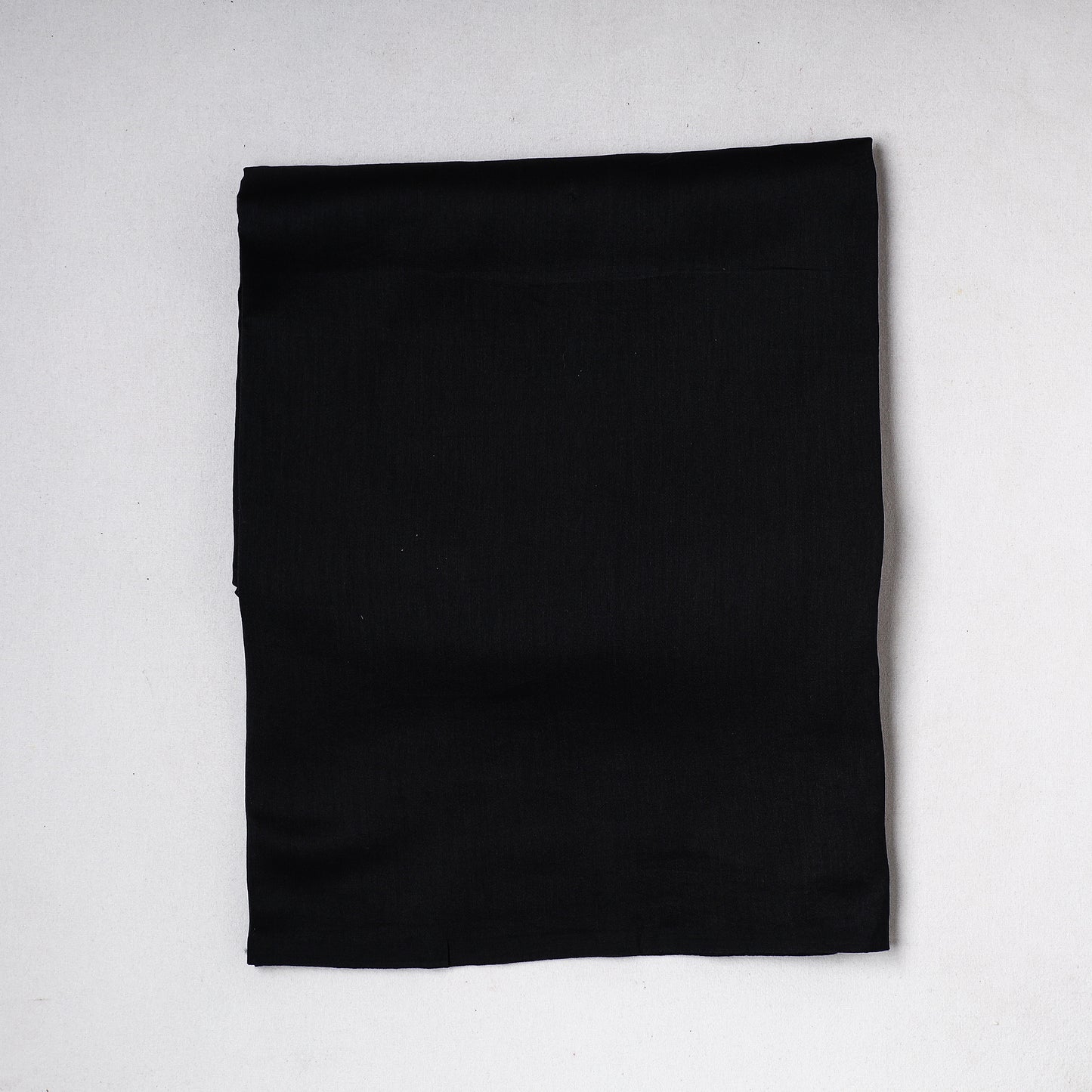 Black - Traditional Chanderi Silk Handloom Precut Fabric (1.2 meter)