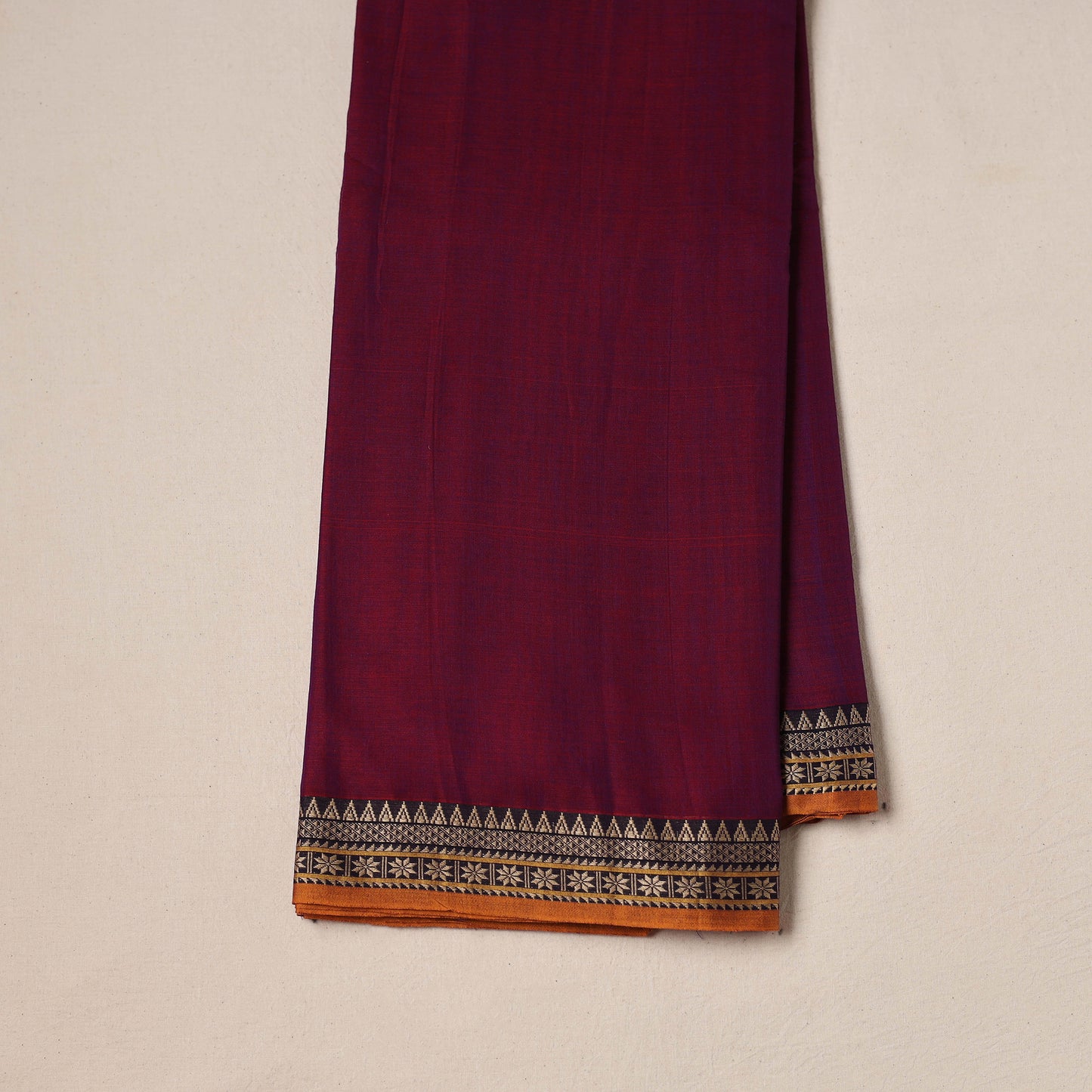 Dharwad Cotton Plain Fabric with Thread Border 15